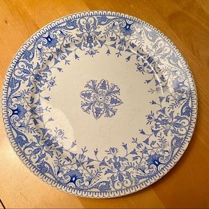 Antique, rare  TournayT&R BOOTE England 33645 dinner plate in White and Blue